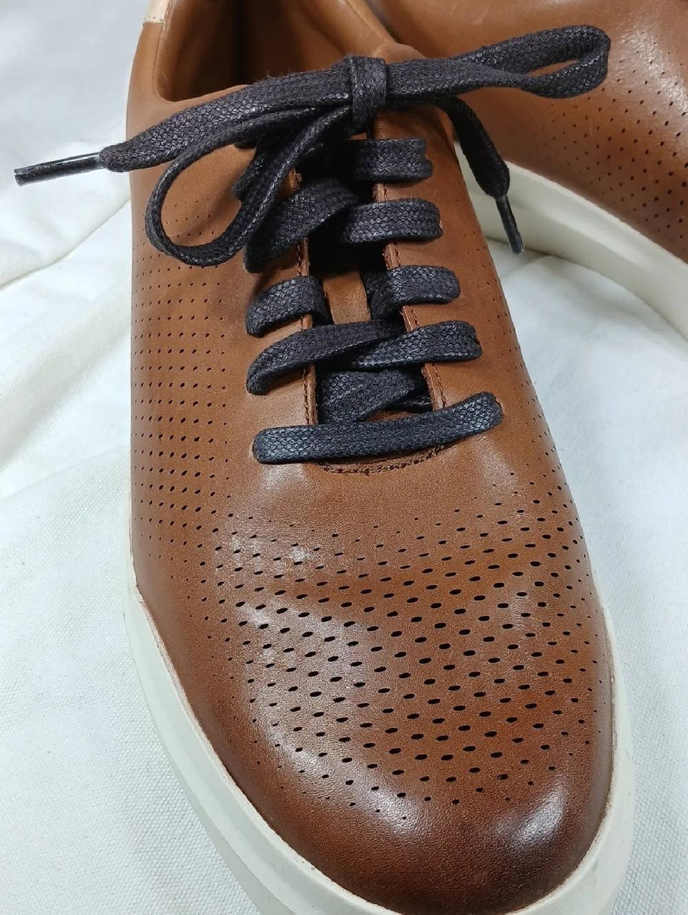 Cole Haan Men's Tan Brown Leather Slip-On Loafers